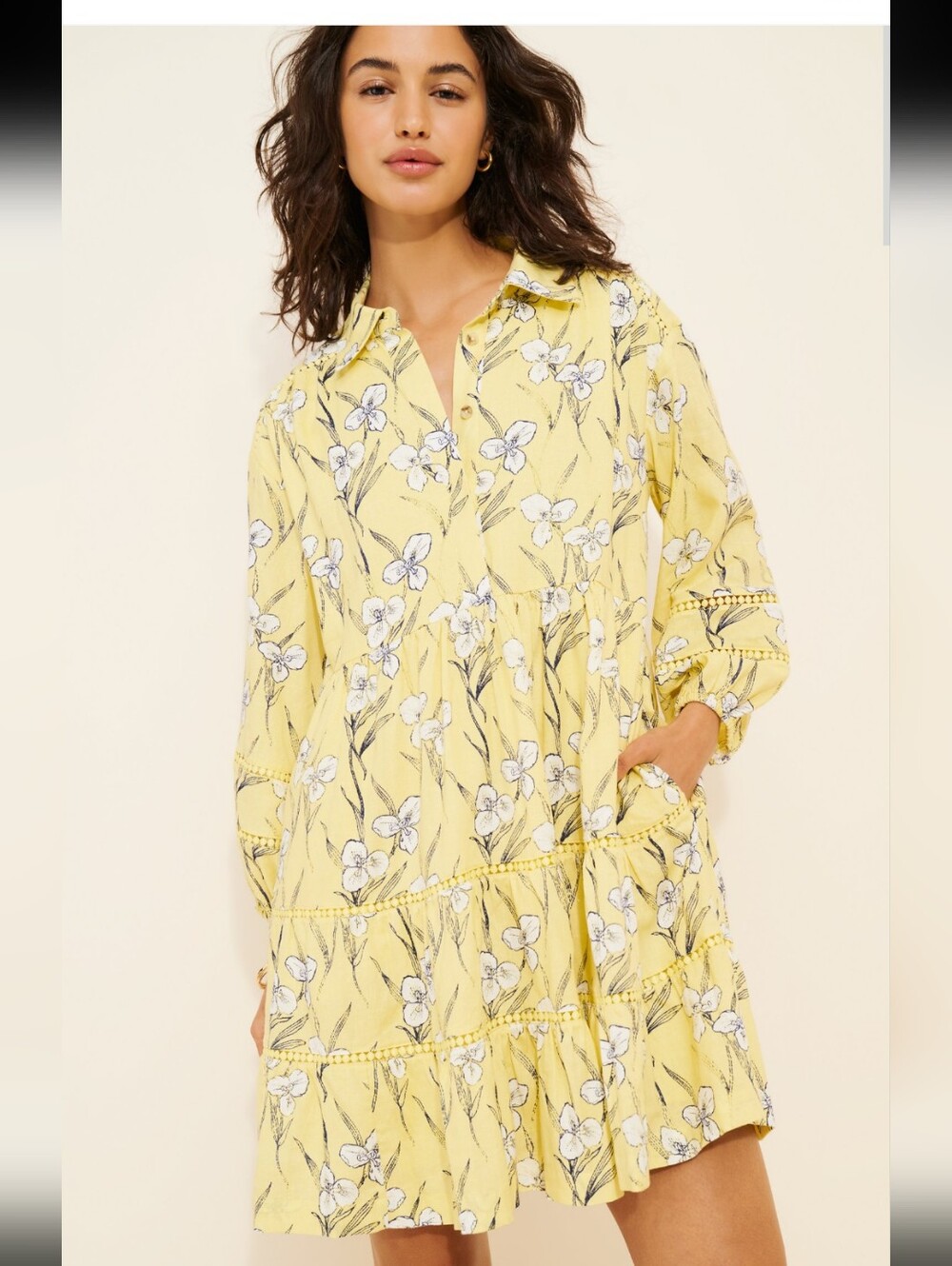 Bettina Ladder Lace Mini Dress Maeve by Anthropologie Small